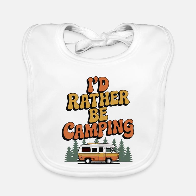 I'd Rather Be Camping Organic Baby Bibs