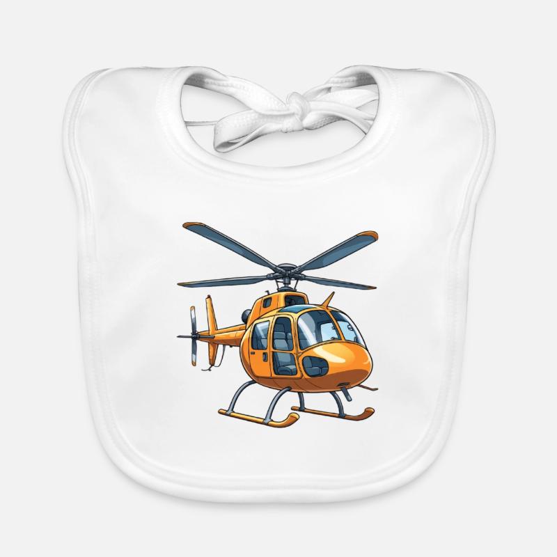 Helicopter comic graphic design Organic Baby Bibs