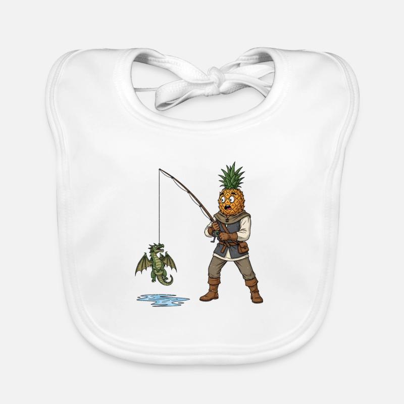 Dragon médiéval à l'ananas Bavoir bio Bébé