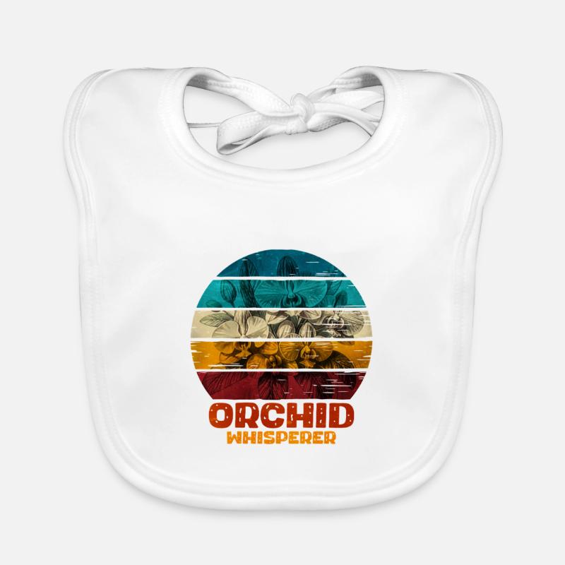 Conception de l'orchidée chuchoteuse Bavoir bio Bébé
