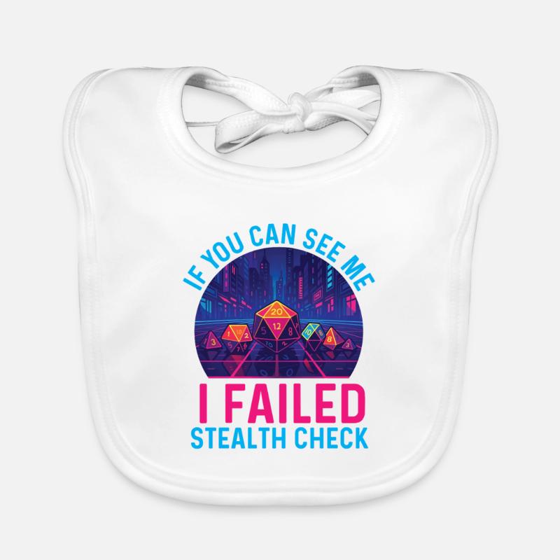 Échec Stealth Check Drôle RPG Joueur de table Bavoir bio Bébé