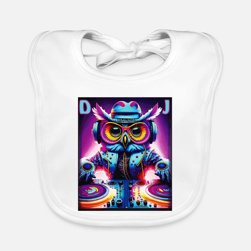 DJ HIBOU Bavoir bio Bébé