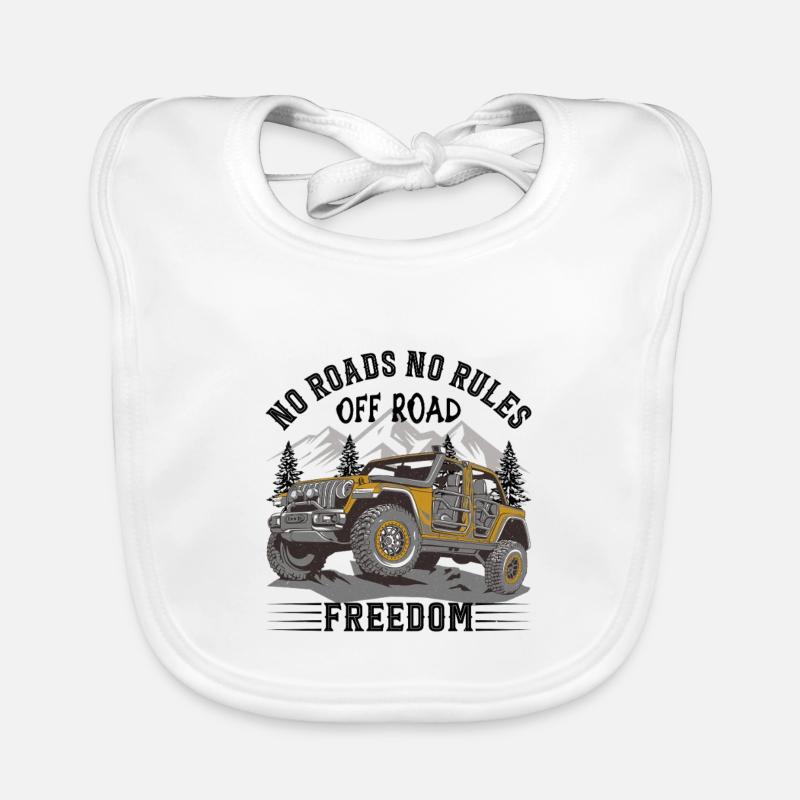 Aventure Jeep Peak dans des montagnes enneigées Bavoir bio Bébé