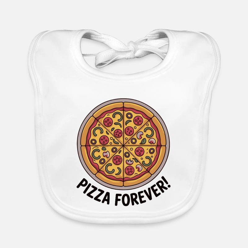 Retro Pepperoni Pizza Slice Muster Baby Bio-Lätzchen
