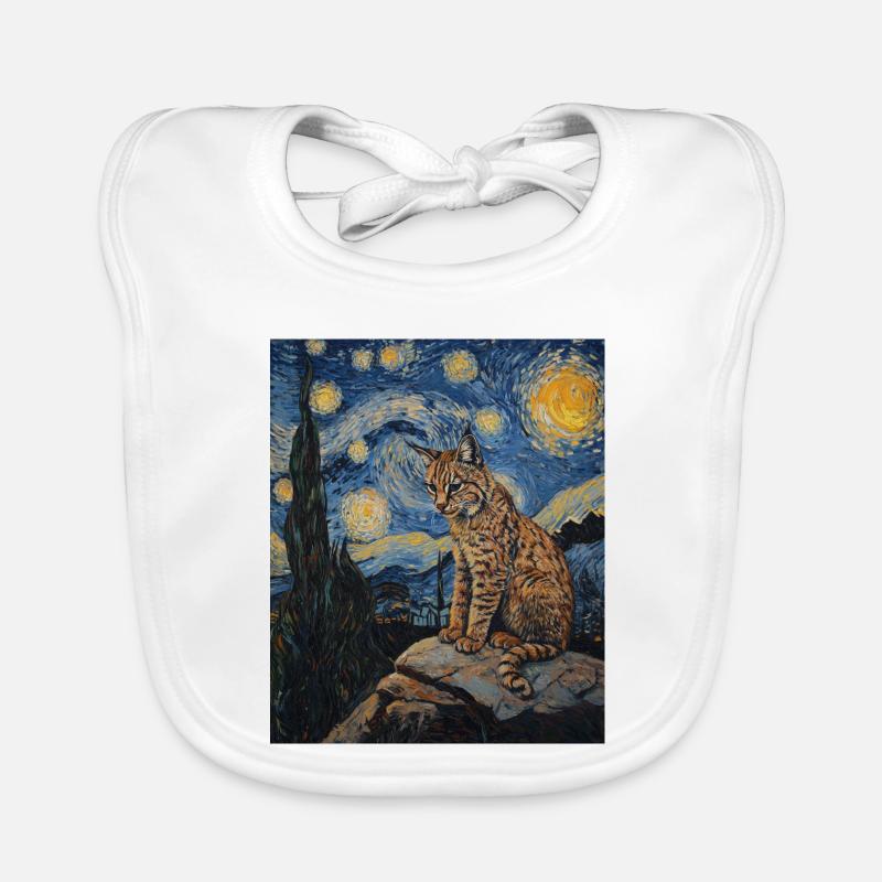 Luchs Van Gogh Style Starry  Baby Bio-Lätzchen