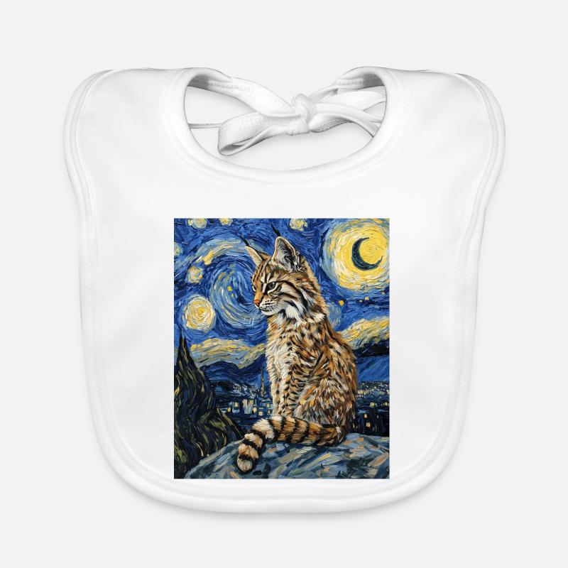 Luchs Van Gogh Style Starry  Baby Bio-Lätzchen