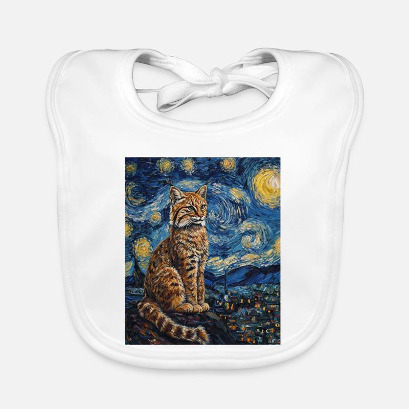 Luchs Van Gogh Style Starry  Baby Bio-Lätzchen