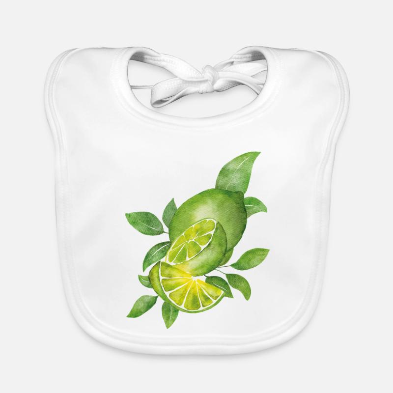 Citron Vert & Feuilles Naturelles Bavoir bio Bébé