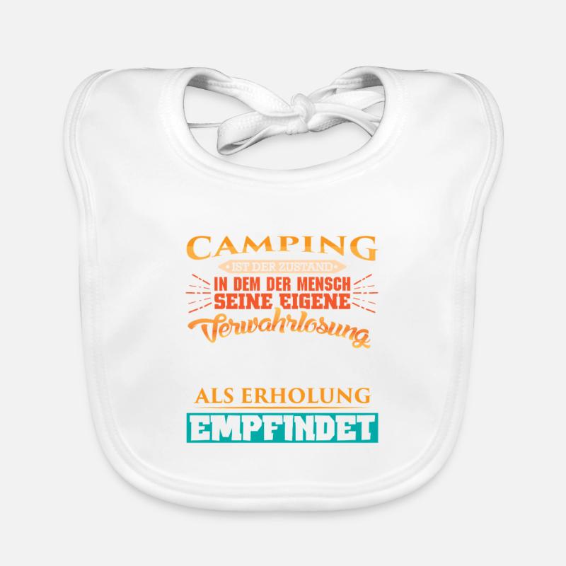 Camper Camping Wohnwagen Spruch Baby Bio-Lätzchen