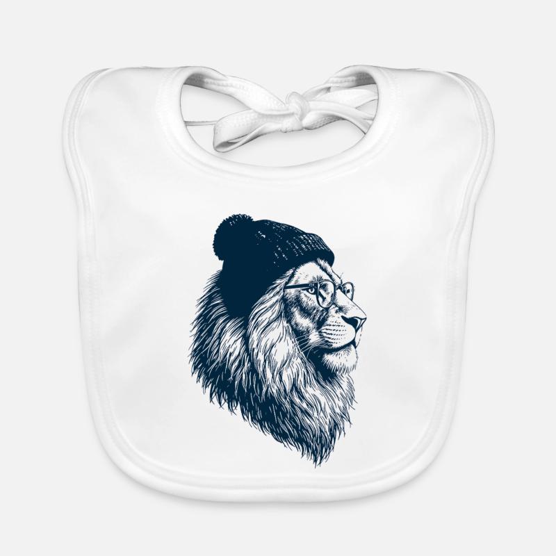 Hipster Lion Bavoir bio Bébé