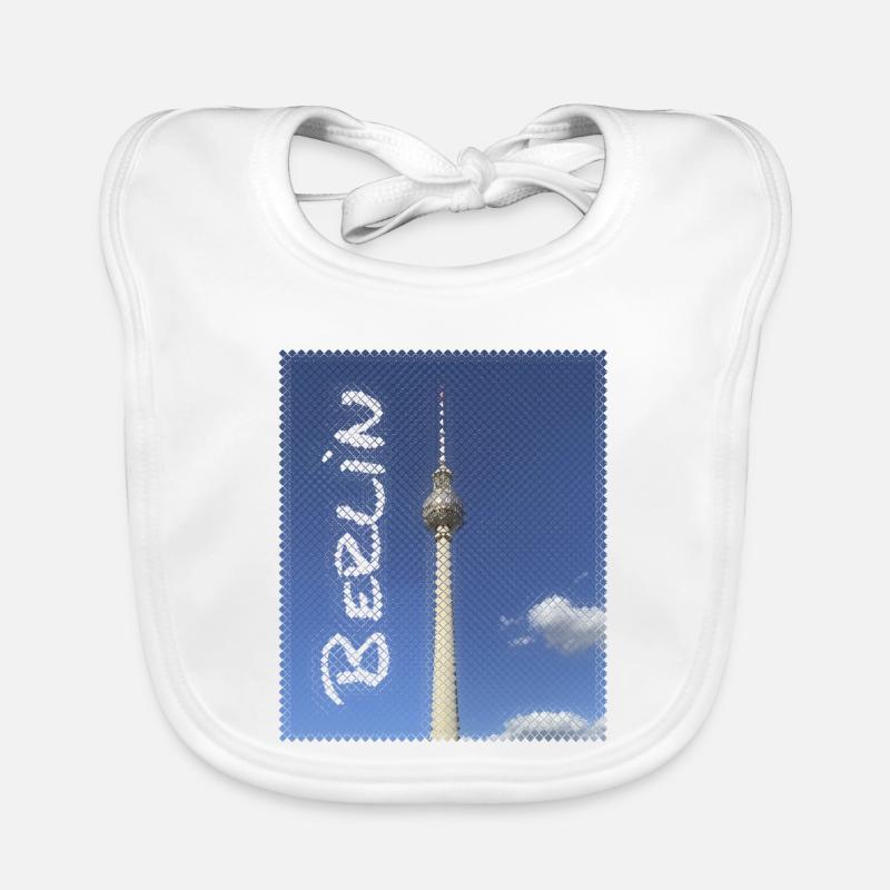 Design néon de la tour de télévision de Berlin Bavoir bio Bébé