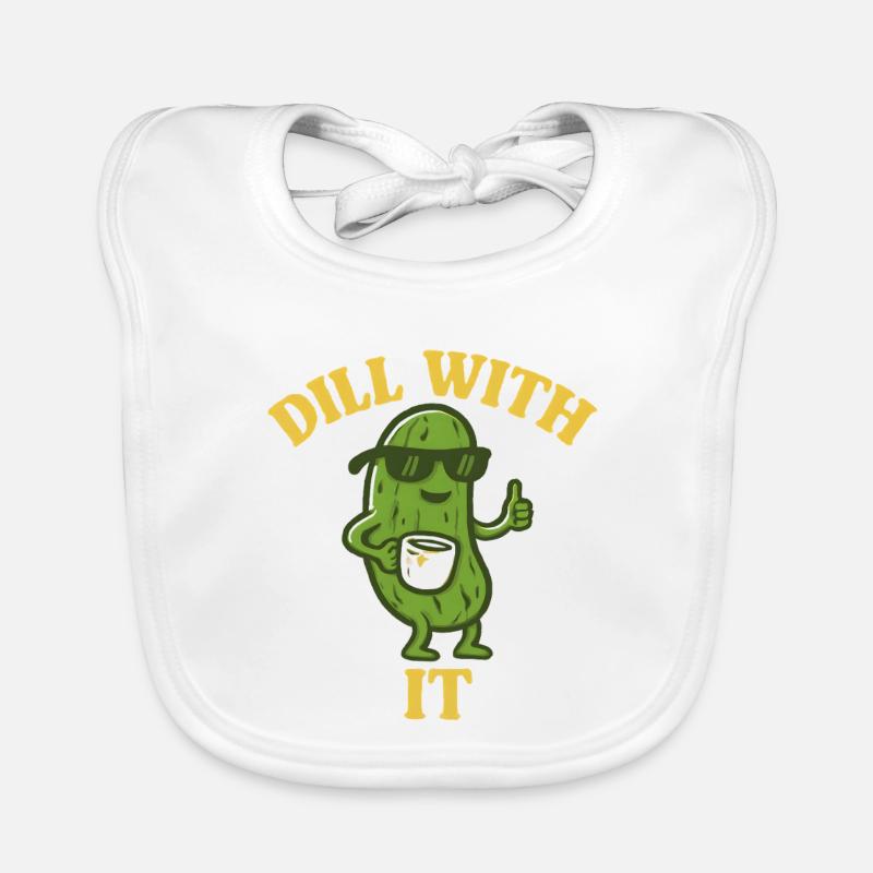 Dill With It – Coole Gurke mit Kaffee Baby Bio-Lätzchen