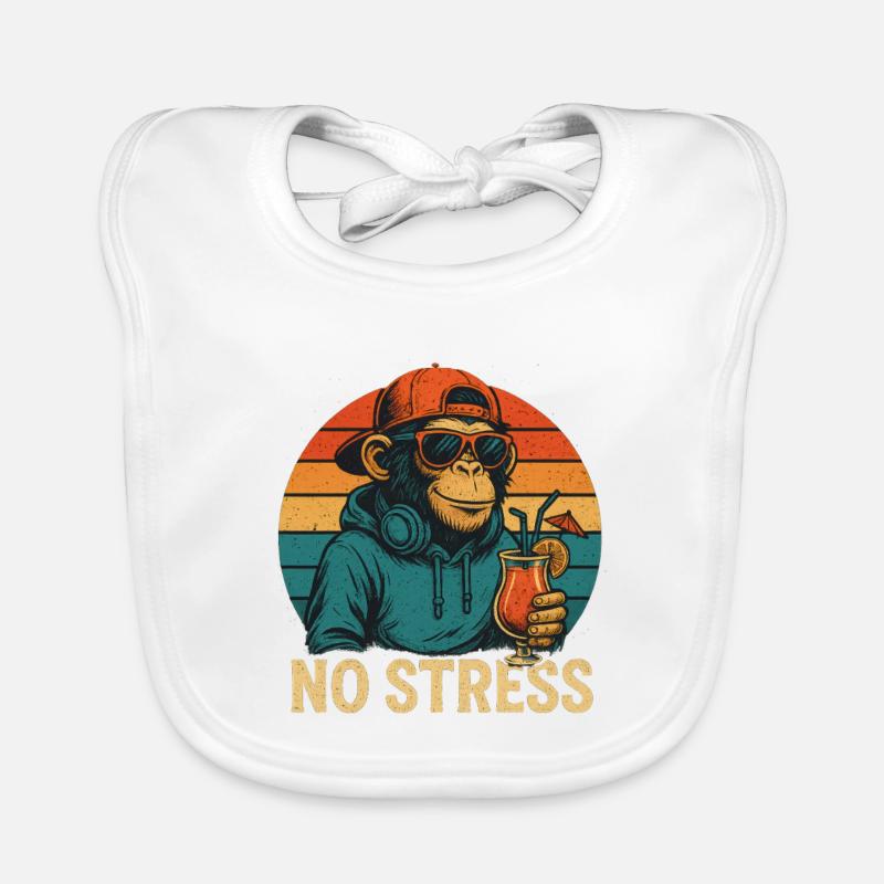 Pas de stress - Singe Bavoir bio Bébé