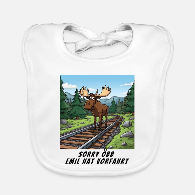 Sorry train - Emil has right of way here Organic Baby Bibs