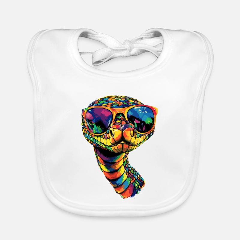 Schlange Python Kobra Klapperschlange Schlangen Baby Bio-Lätzchen