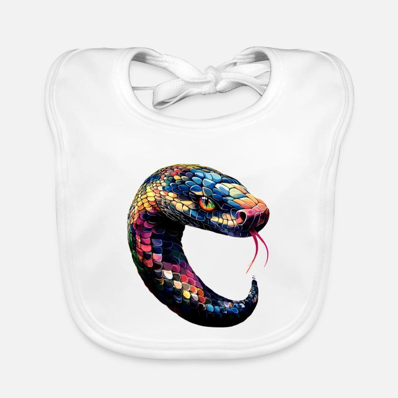 serpent, python, cobra, serpent à sonnettes, serpents Bavoir bio Bébé