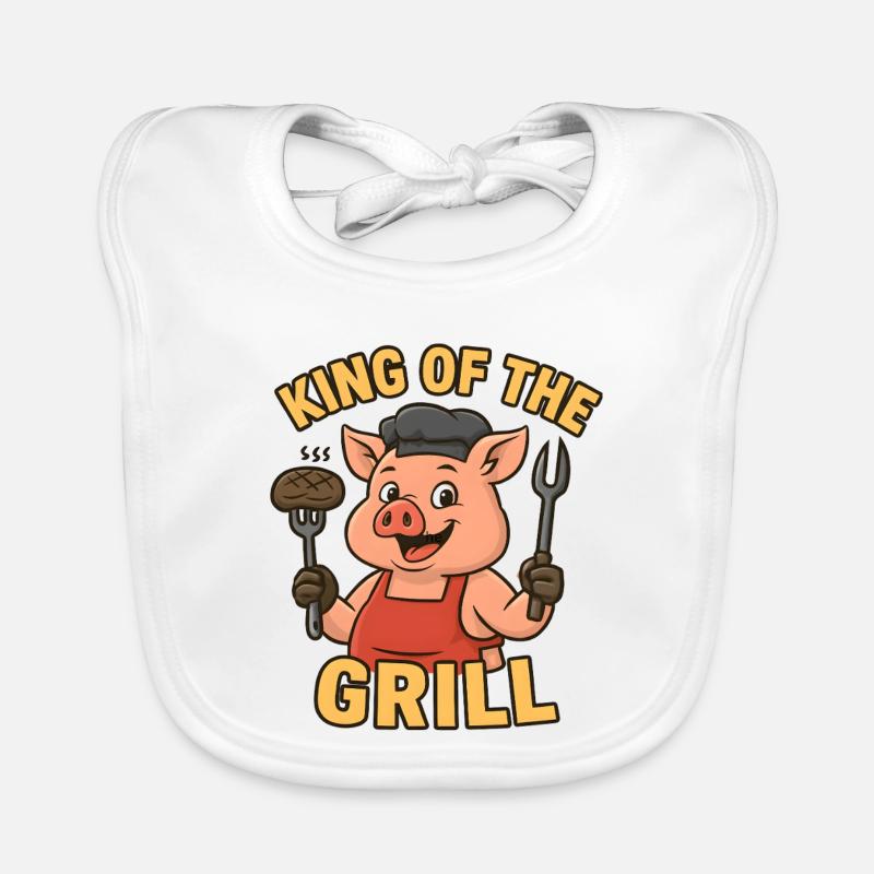 Grill Master Pig – King of BBQ Organic Baby Bibs