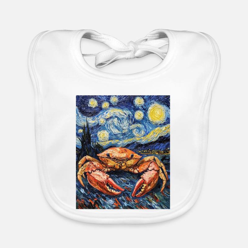 Krabbe Van Gogh Style Starry  Baby Bio-Lätzchen