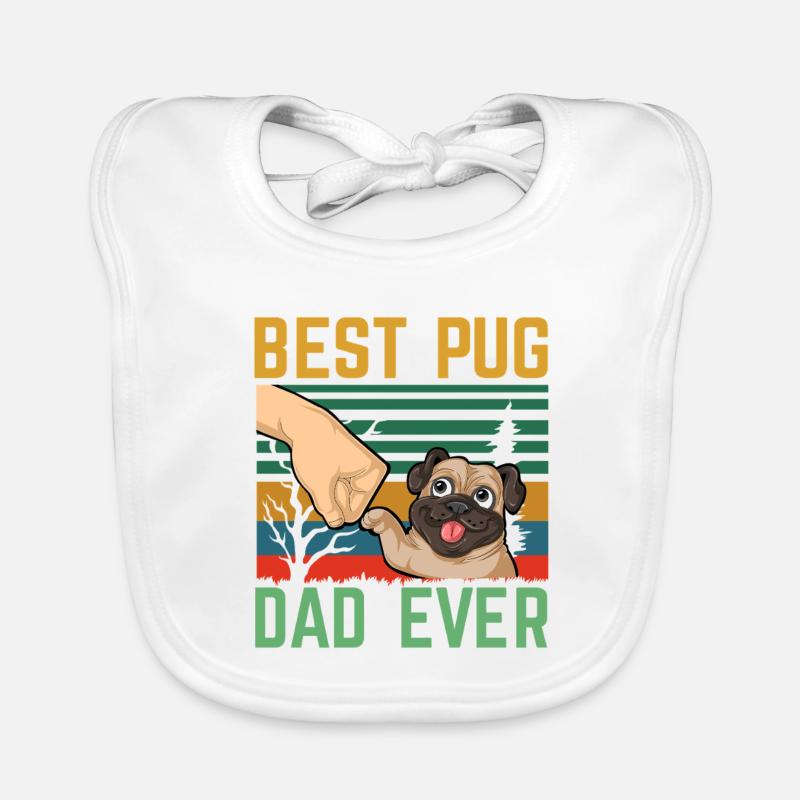 Bester Mops-Papa aller Zeiten Baby Bio-Lätzchen