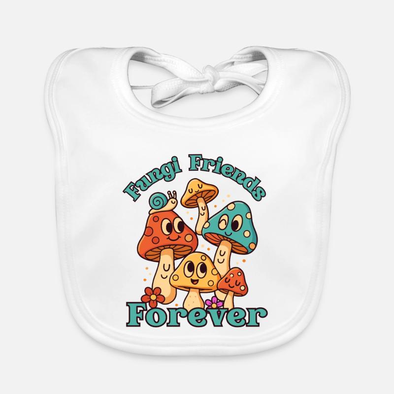 Fungi Friends Forever - Conception de dessin animé Bavoir bio Bébé