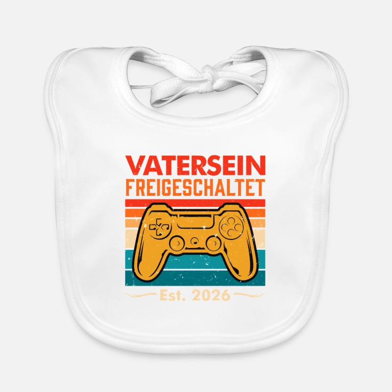Werdender Papa VATERSEIN FREIGESCHALTET 2026 Baby Bio-Lätzchen