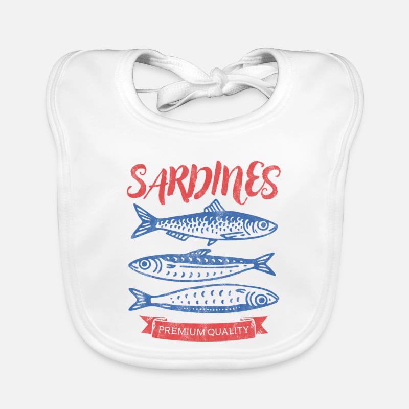 Sardines Bavoir bio Bébé
