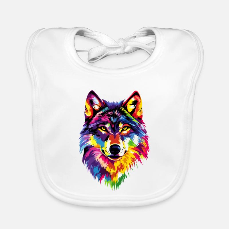 Wolf Liebe Wölfe Wolfsrudel Wolfshund Wilder Wolf Baby Bio-Lätzchen
