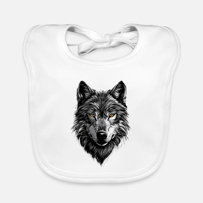 Wolf Love Wolves Wolf Pack Wolfhound Wild Wolf Bavoir bio Bébé
