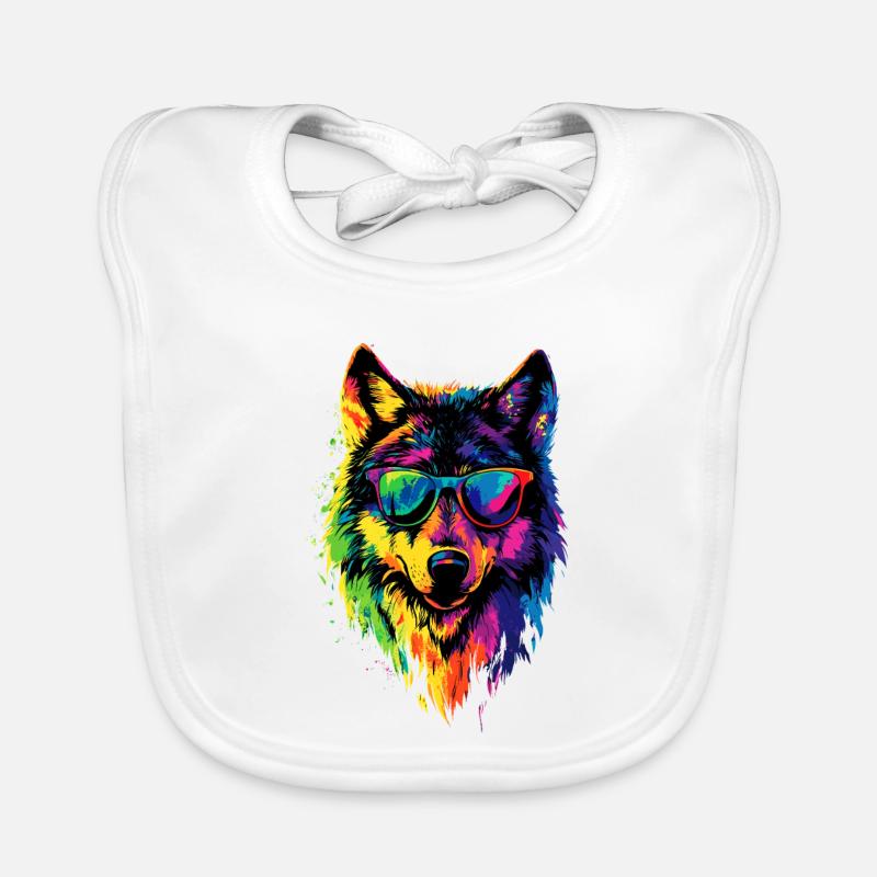 Wolf Love Wolves Wolf Pack Wolfhound Wild Wolf Organic Baby Bibs