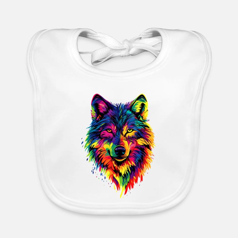 Wolf Liebe Wölfe Wolfsrudel Wolfshund Wilder Wolf Baby Bio-Lätzchen