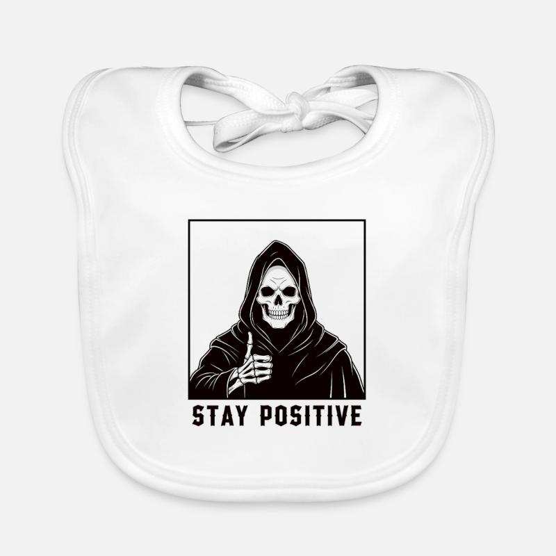 Un héros squelette avec une devise positive Bavoir bio Bébé