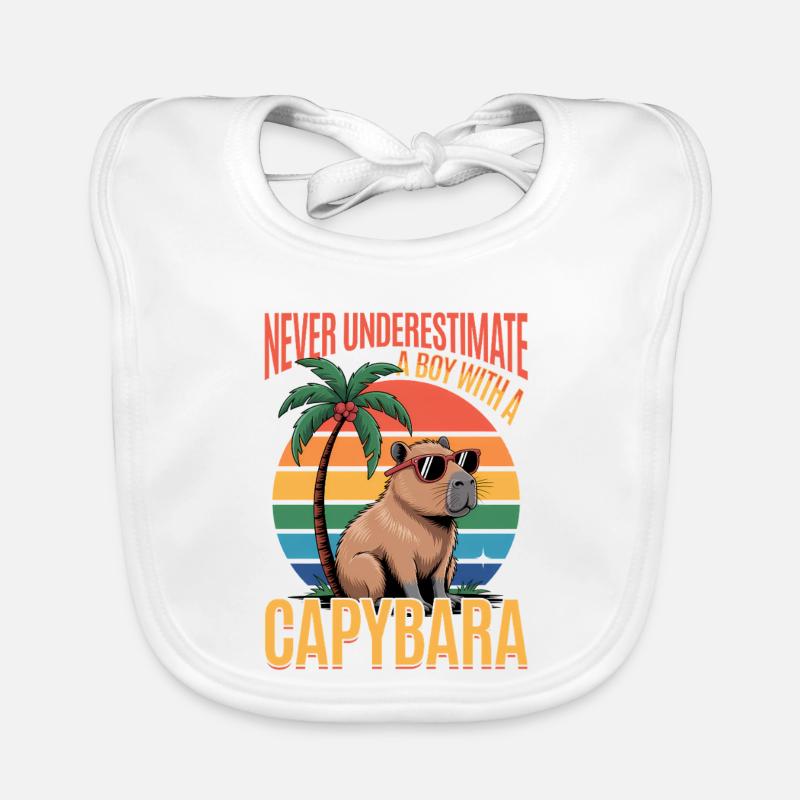 Funny Capybara Baby Bio-Lätzchen