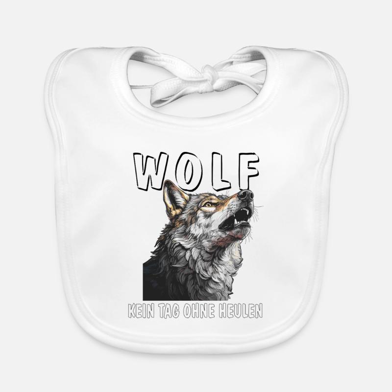 WOLF PAS UN JOUR SANS HURLER Bavoir bio Bébé