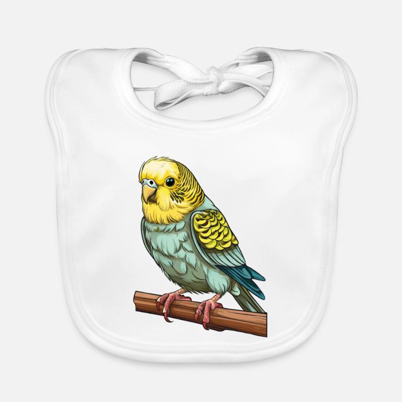 PERRUCHE OISEAU Bavoir bio Bébé