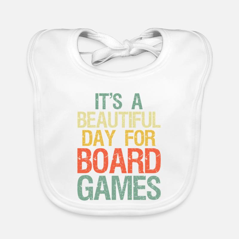 Funny It's Beautiful Day for Board Games Great Baby Bio-Lätzchen