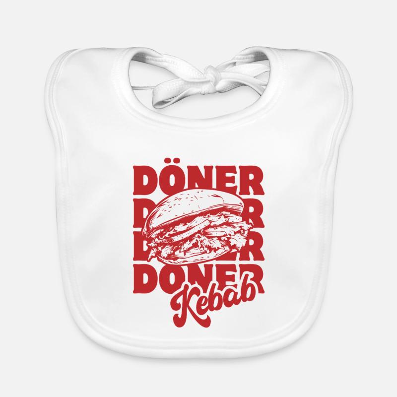 Döner Kebab - Fast Food - Spruch Organic Baby Bibs