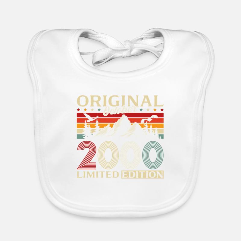 25e anniversaire Original Octobre Année 2000 Bavoir bio Bébé