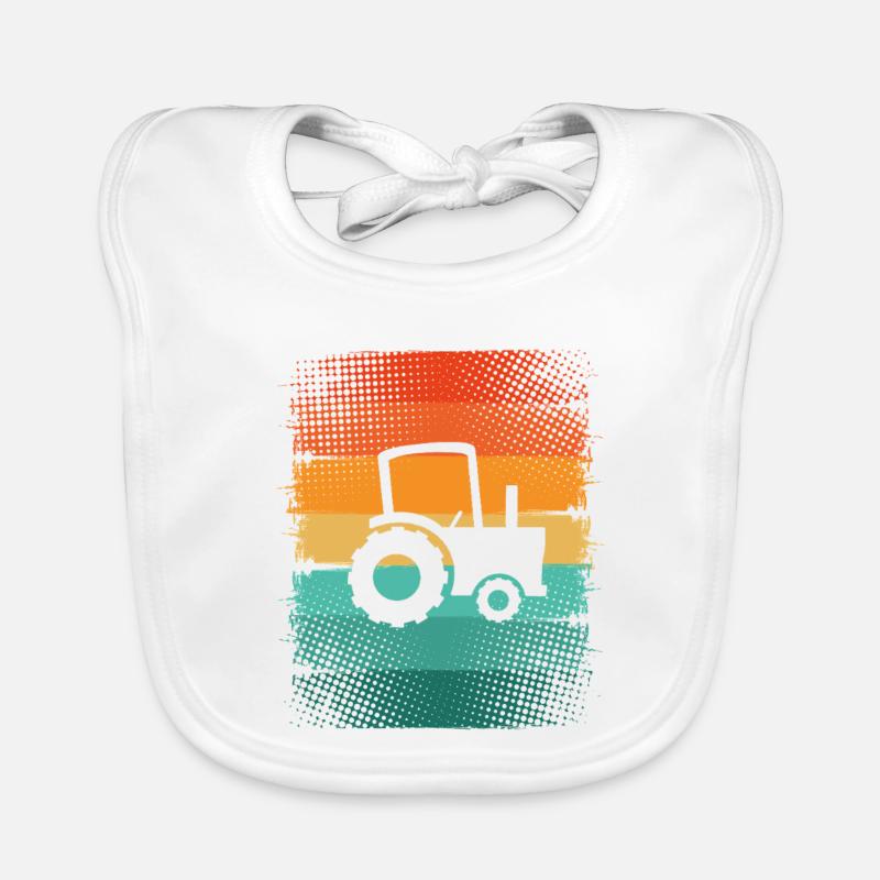 Tracteur Bavoir bio Bébé