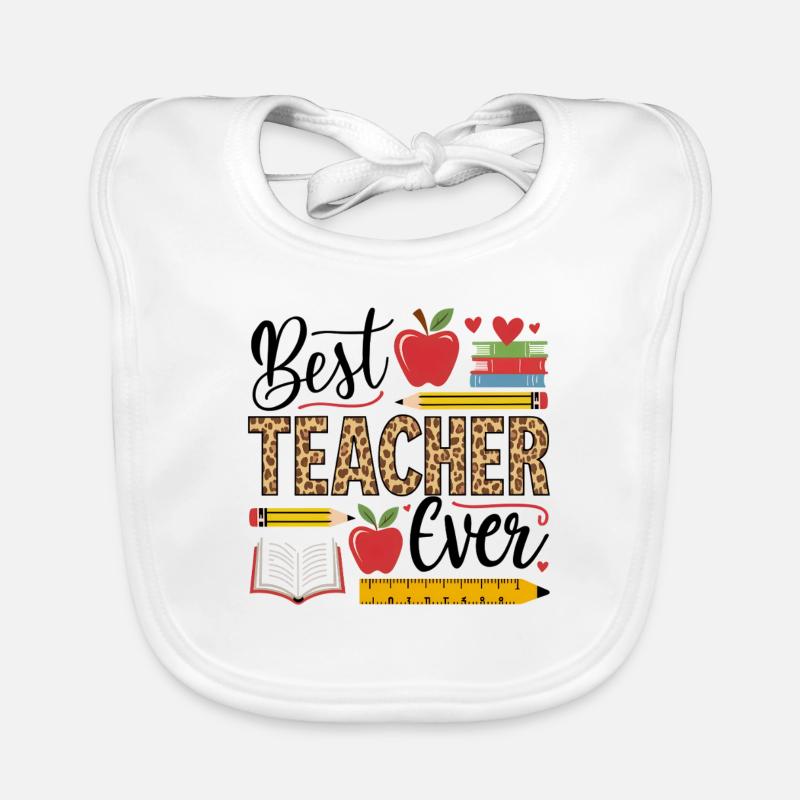 Bester Lehrer Leopard Schreiben Baby Bio-Lätzchen