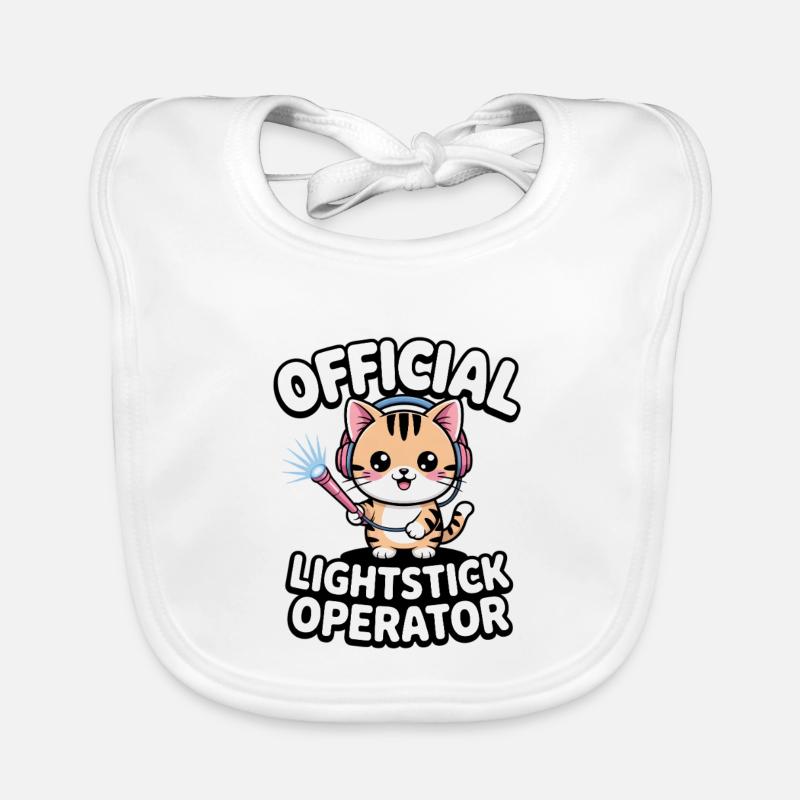 K-Pop Fan Lightstick Corée - Bavoir bio Bébé - blanc