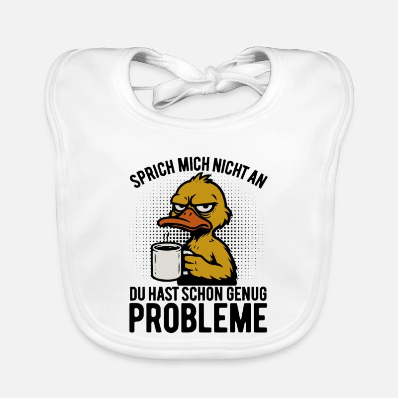 Sprich mich nicht an - mürrische Ente mit Kaffee Bavoir bio Bébé