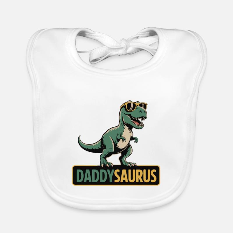 DaddySaurus Dino Tee Bavoir bio Bébé
