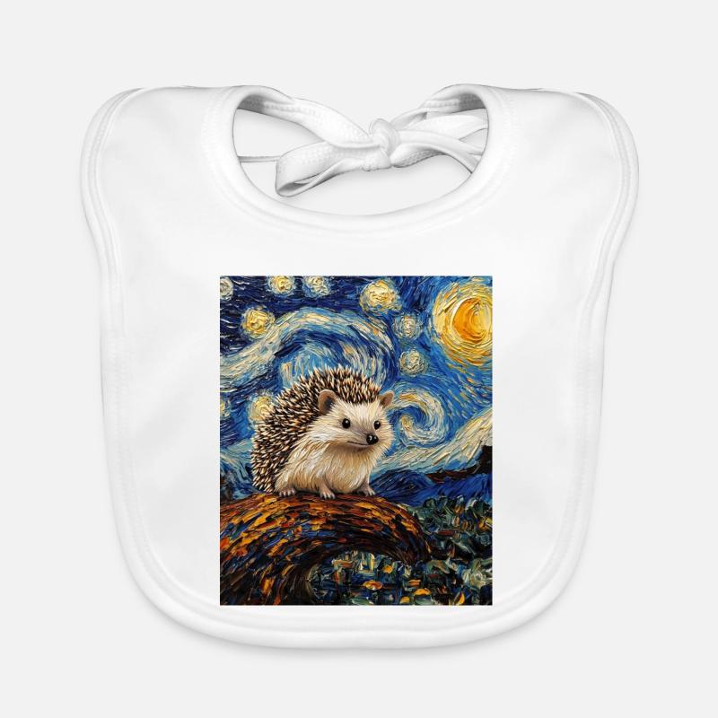  Igel Van Gogh Style Starry Night Baby Bio-Lätzchen
