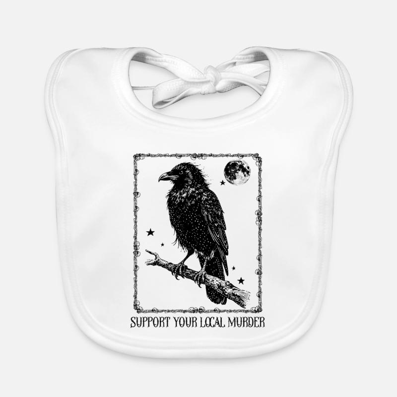 Support your local Murder - Krähe Baby Bio-Lätzchen