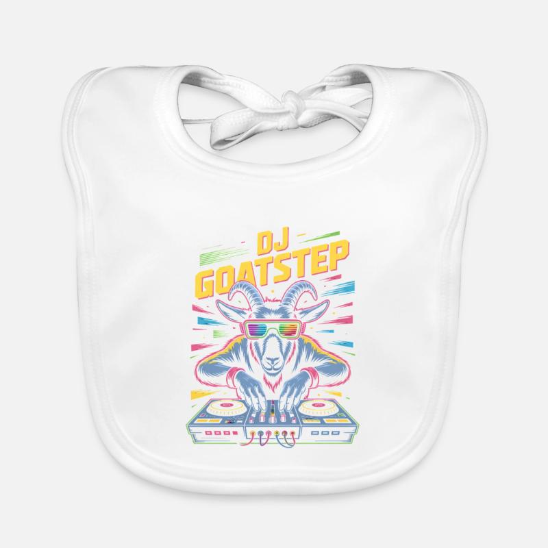 DJ Goatstep Ziege Rave EDM Dubstep Vibes Baby Bio-Lätzchen