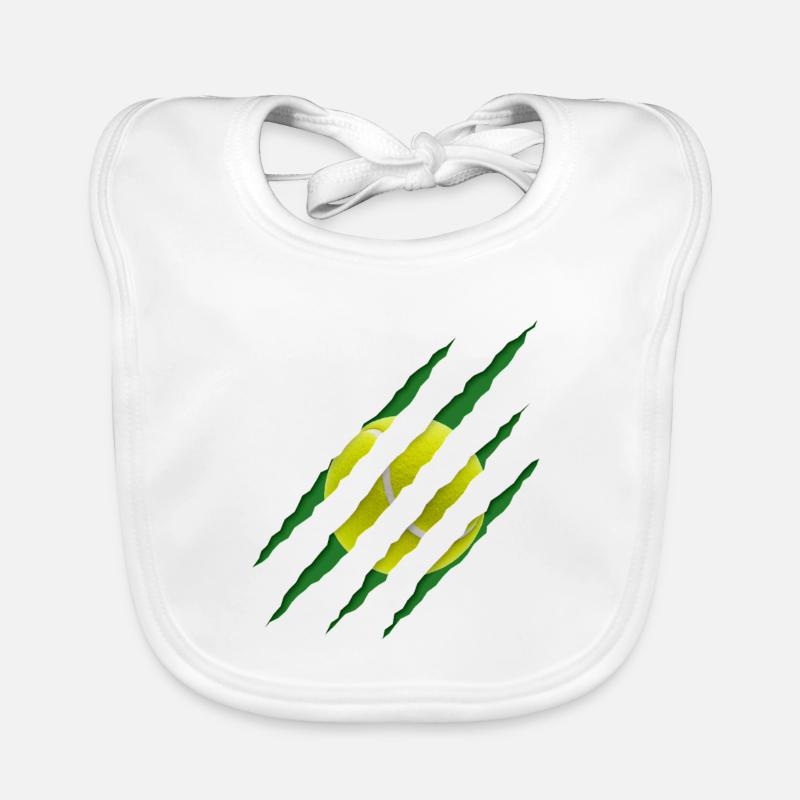 Tennis Ball Scratch Pattern Organic Baby Bibs