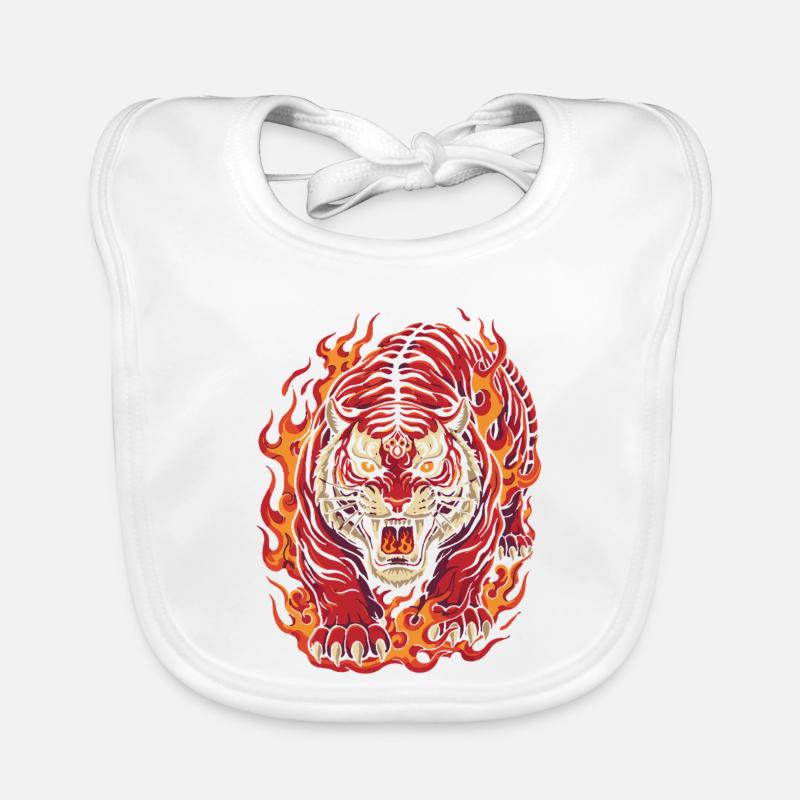 Feuertiger-Geist-Design Baby Bio-Lätzchen