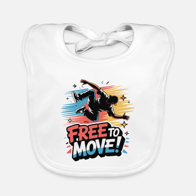 Free to Move Dance Burst Organic Baby Bibs