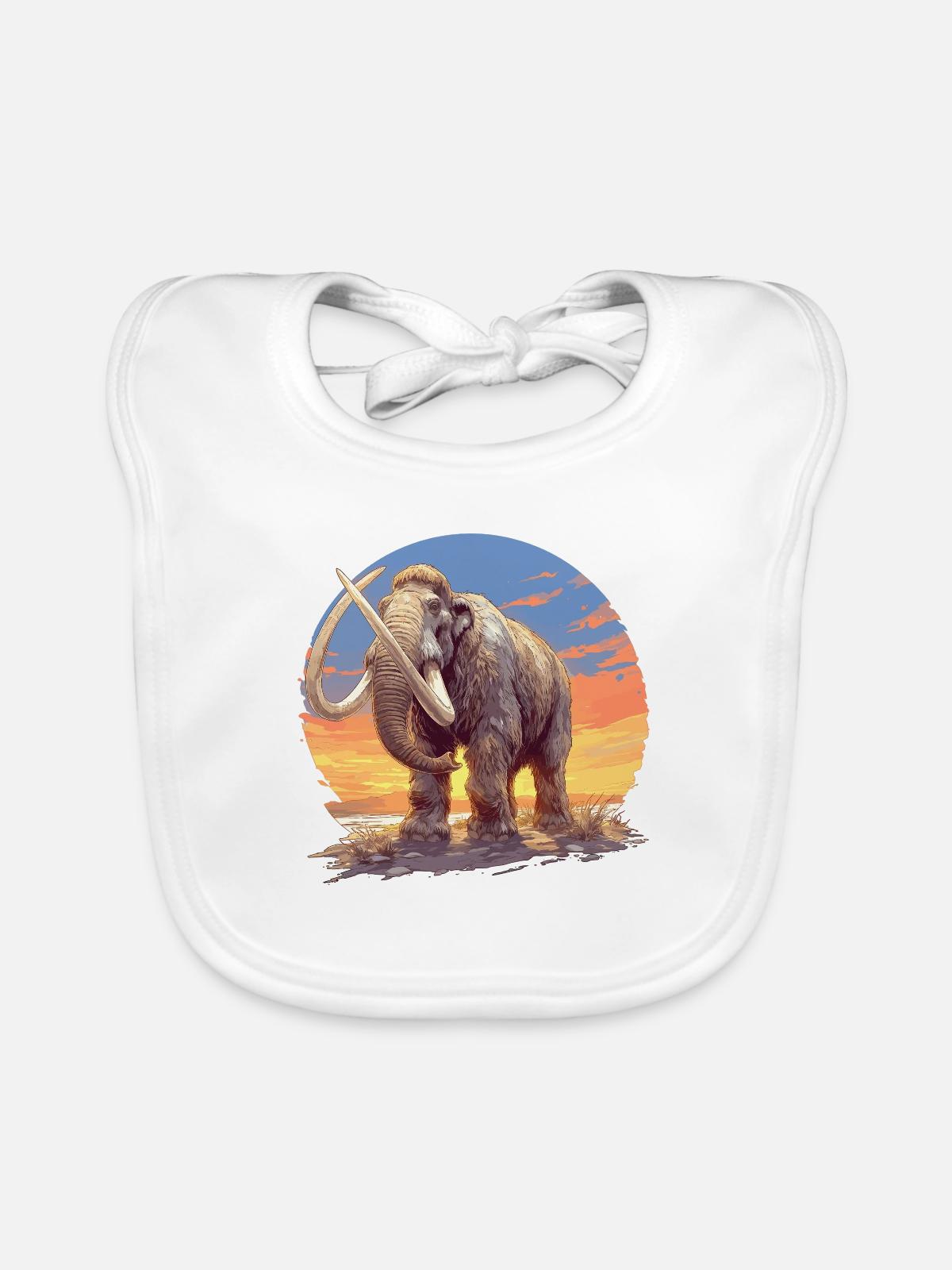 Mammuts Mammut - Baby Bio-Lätzchen - Weiß - Vorne