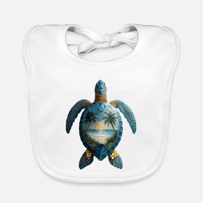 Schildkröte Wellen Surf Turtle Surfer Schildkröten Baby Bio-Lätzchen